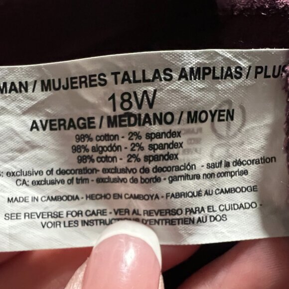 Gloria Vanderbilt Tapered Leg Jeans – Size 18W – NWT - Picture 5 of 5